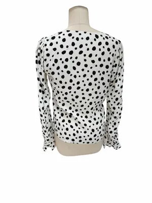 Reformation Annalise Polka dot close size small thumbnail 3