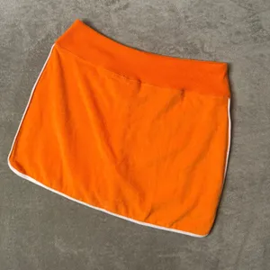 Boston Proper Terry Cloth Skort‎ Size M Orange Y2K Retro Tennis Sporty McBling thumbnail 3