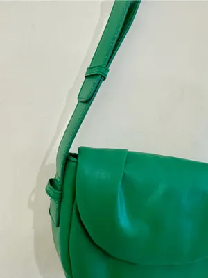Free People Green Coney Vegan Crossbody, Soft Padded Crescent-Shaped Bag thumbnail 9