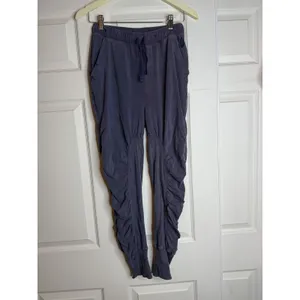 Free People Shirred Jogger Pants Indigo Blue Mineral Dye XS Boho Western Hippie thumbnail 3