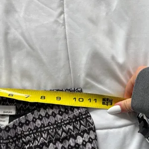 Garage Geometric Fair Isle Print Leggings Black Grey White XS Tribal Cotton thumbnail 3