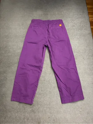 Urban Outfitters Wide Leg Cotton Chino Pant Purple Women’s thumbnail 2