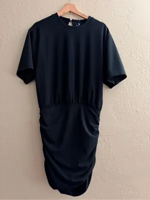 Abercrombie & Fitch Black Short-Sleeve Mini Dress thumbnail 1