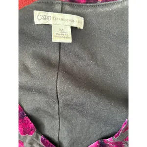 Cato Velvet Burnout Floral Cold Shoulder‎ Long Sleeve Dress Medium Purple Whimsigoth thumbnail 5