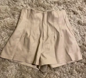 Mustard Seed Faux Leather Shorts Cream thumbnail 1