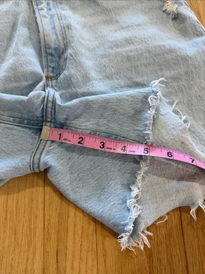 Abercrombie & Fitch Curve Love The Dad Short High Rise Sz 0/25 thumbnail 4