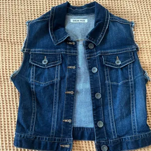 Sneak Peek Denim Vest Blue thumbnail 1