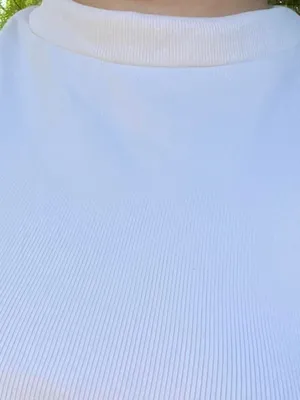 Zara Cream mock neck top. thumbnail 6