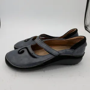 Naot Matai Women Navy Blue Leather Suede Swirl Mary Jane Comfort Shoes 38 7-7.5 thumbnail 2