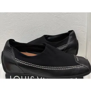 Circa Joan & David Black Square Toe Slip On Loafers Women's thumbnail 2