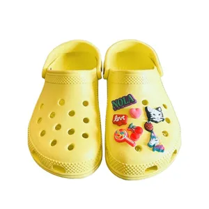Crocs Clog Unisex Yellow Classic Jibbitz Customizable Comfortable Size‎ M5/W7 thumbnail 3