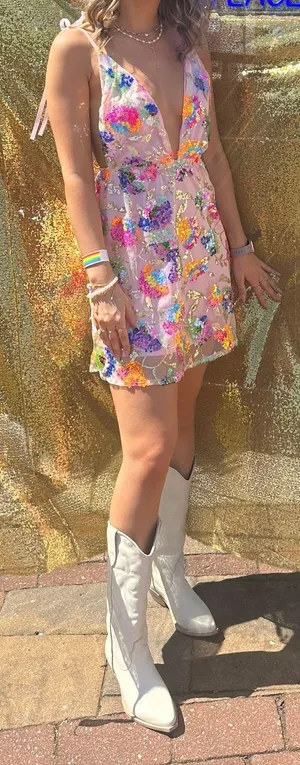 Floral Party Dress Multi thumbnail 1