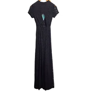 Show Me Your Mumu Eleanor‎ Lace Black Maxi Dress Size Small Short Sleeve NEW thumbnail 5