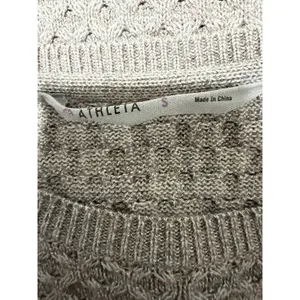 Athleta Honeycomb Tunic Sweater‎ Wool Blend Beige Women's Size Small thumbnail 10