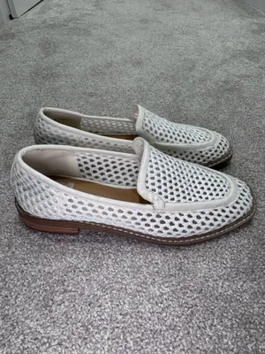 Dolce Vita White Woven Mesh Slip-On Loafers thumbnail 4