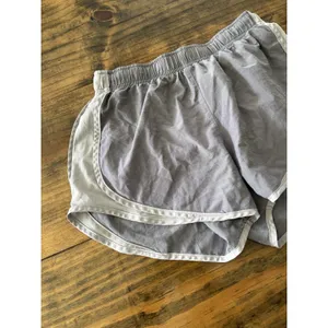 Nike Dri-Fit Lined Athletic Shorts Womens SMALL Stretchy Drawstring Grey thumbnail 3