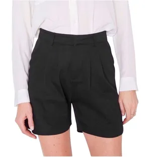 ANINE BING Women’s Woven Pleated Black Trouser Short size large thumbnail 1