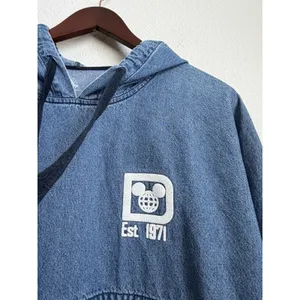 Walt Disney World Spirit Jersey Size Medium Denim Hoodie Pullover thumbnail 3