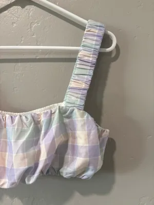 Storia Pastel Purple/Green/Yellow Crop Top thumbnail 3
