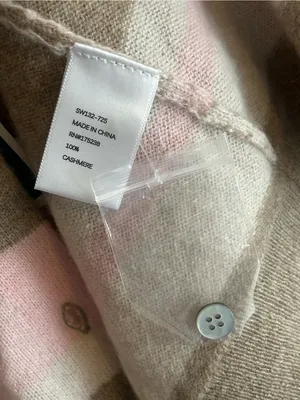CAROLINE CONSTAS 100% Cashmere Striped Crew Neck Sweater Cardigan size XS thumbnail 4