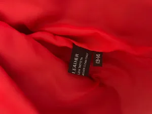 WINLIT Vintage Red Leather Jacket Size M thumbnail 6