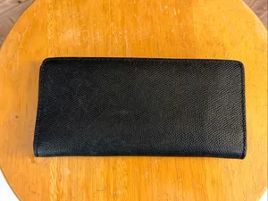 Henri Bendel New York Black Leather Continental Wallet Gold Hardware (9242) thumbnail 2