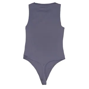Babaton Aritzia purple grey high neck snap button bodysuit women’s size medium thumbnail 2