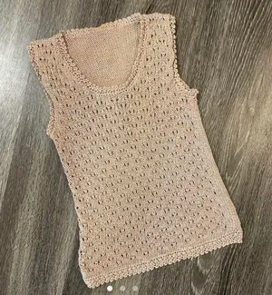 ZARA gold knit tank top thumbnail 1