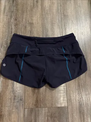 Lululemon midnight navy speed shorts size 6 thumbnail 4