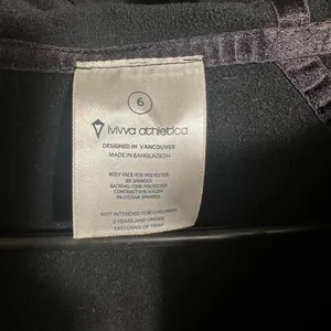 H50. Black Ivivva Athletica jacket with hood and pockets. Size: 6 thumbnail 2