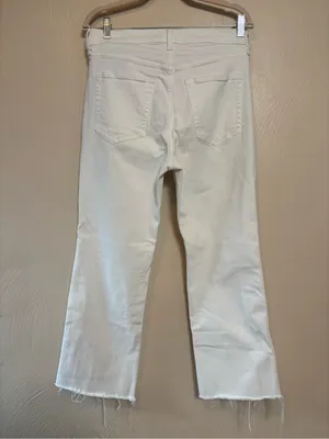 Gap Women’s Vintage Flare High Rise Raw Hem Stretch White Size 10 Regular thumbnail 6