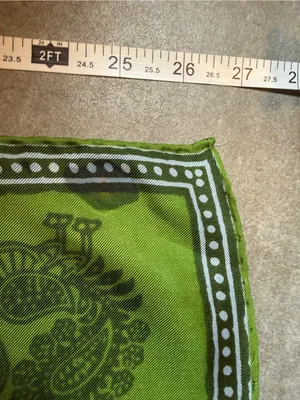 Vtg VERA Scarves By Vera Green 100% Silk Square Scarf 27” X 27” Made In Japan thumbnail 9