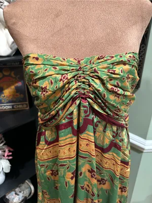 Junglee Billee Sari‑Style Strapless Maxi Dress – Free Size thumbnail 2