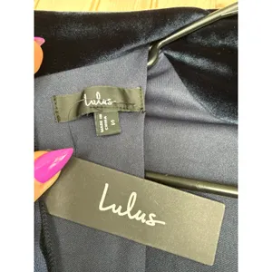 Lulus Alluring Image Navy Blue Ruched Velvet Mock Neck Maxi Dress Party Small thumbnail 7
