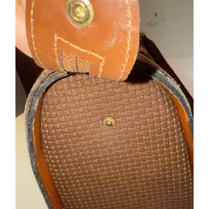 Vintage JR Julius Resnick Monogram Lining Leather Woven Purse Satchel Bag USA thumbnail 10