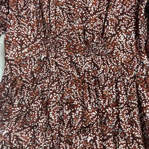 SUNCOO Paris Cesaria Dress Rust Floral Tiered Ruffle Mini Size T1 S thumbnail 7