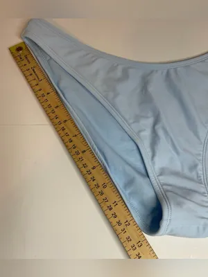 Wild Fable Light Blue Low Rise High Leg Cheeky Swim Bottoms Womens Size Large L thumbnail 3