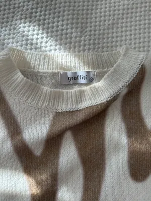 Oversized Cream Sweater Tan Size L thumbnail 4
