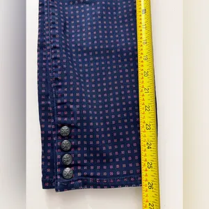 Tory Burch Tory navy daisy dots Emmy ankle crop pants size 29 thumbnail 7