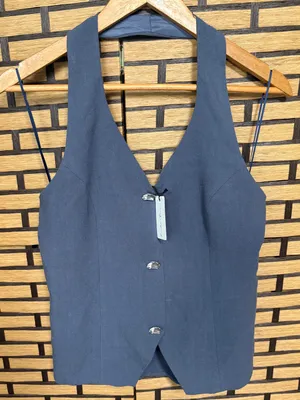 Hunter & brown blue/gray halter top/vest size large Blue thumbnail 1