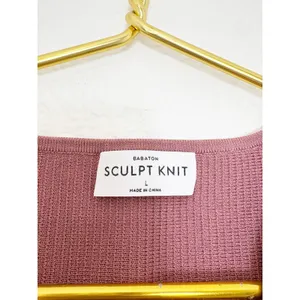 Aritzia Babaton Sculpt Knit Deep V Tank Size Large Maeve Pink Crop Ribbed thumbnail 6