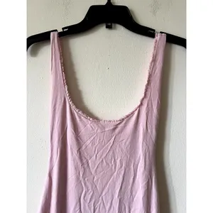 Oh Polly Navi Modal Lace-Trim Midaxi Dress in Soft Pink Size 2 New thumbnail 6