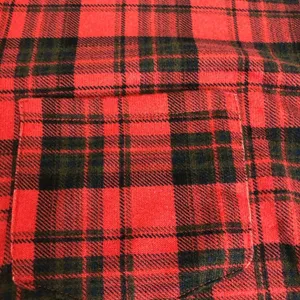 Eden & Olivia Red/Black flannel button down long sleeve top size medium grunge thumbnail 6