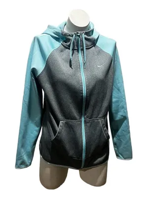 Nike Women's Therma-Fit Full-Zip Hoodie Blue/Gray Size M Hooded Casual thumbnail 1