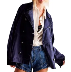 Free People We The Free Viva Surplus Denim Jean Jacket in Starless Sky Sz M thumbnail 1