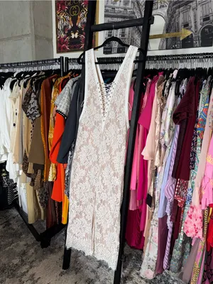 The Jetset Diaries Golden Rose White Lace Maxi Dress Womens Small New NWT thumbnail 12