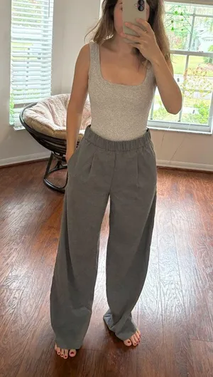 Ann Taylor grey wide legs pants thumbnail 3