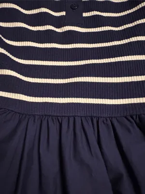J Crew Factory Striped collared knit polo dress blue white CR820 Size S NWT thumbnail 7