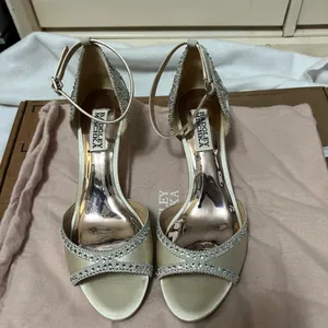 Badgley Mischka Gillian embellished jeweled sandals bridal thumbnail 5