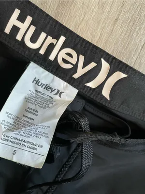 Hurley Black Women's Swim Shorts with Drawstring thumbnail 2
